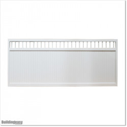 Gate is 4.35M wide and gate height is 1.45. Gate fits 4.0M post gap. Gate colour Pure White (RAL9010)