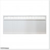 Gate is 4.35M wide and gate height is 1.45. Gate fits 4.0M post gap. Gate colour Pure White (RAL9010)