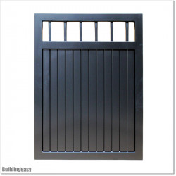 Pedestrian Tongue & Groove gate is 1.05M wide and gate height is 1.45M. Gate colour Matte Black (RAL9005)
