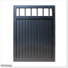 Pedestrian Tongue & Groove gate is 1.05M wide and gate height is 1.45M. Gate colour Matte Black (RAL9005)