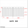 Very Light Aluminium Double Swing Gate 3.78M Wide and 1.7M High.