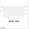 1.5M High Aluminium Flat Top Swing Gates 3M Wide in Auckland.