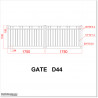 Very Light Ready Made Aluminium Double Swing Gate 3.5MWide & 1.2M High.
