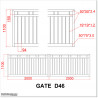 Quality 4M wide Aluminium Double swing Gate With 1.1M High in AKL
