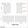 Black Colour 5M Wide Aluminium Double swing Gate in Auckland .