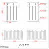 Black Colour 5.4M Wide Aluminium Double swing Gate in Auckland .