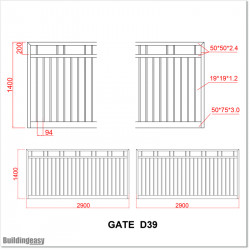 Black Colour 5.8M Wide Aluminium Double swing Gate in Auckland .