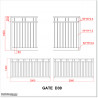 Black Colour 5.8M Wide Aluminium Double swing Gate in Auckland .