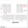 Quality 5M wide Aluminium Double swing Gate With 1.1M High in AKL