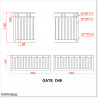 Quality 5.8M wide Aluminium Double swing Gate With 1.1M High in AKL