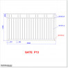 2.5M Wide AluminiumSingle Swing Gate in Auckland black Colour.
