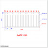 2.5M Wide Aluminium Single Swing Gate in Auckland black Colour.
