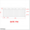 This gate is 2.7M wide and gate height is 1.1M.