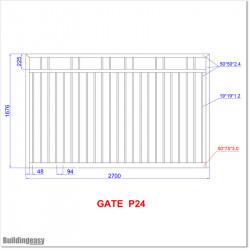 1.7M High Strong 2.7M Wide Aluminium Single Swing Gates in AKL.