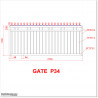 2.7M Wide Aluminium Single Swing Gate in Auckland black Colour.