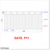 Aluminium Black Colour 1.2 M High Double Swing Gates with 3M Width.