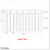 2.9M Wide Aluminium Single Swing Gate in Auckland black Colour.