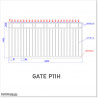 2.9M Wide Aluminium Single Swing Gate in Auckland black Colour.