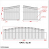 6M Wide & 1.8M Centre And 1.5M End Height Curved & Covered Sliding Gate