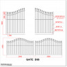 5.8M Wide Aluminium Double Curved Swing Gate  in Auckland.