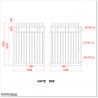 2.7M Wide Aluminium Double Swing Gate with Spikes On top in Auckland.