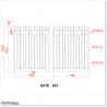 Black Colour Powder Coated Double Swing Gates 2.9M Wide with Spear Heads.