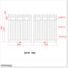 Spikes Fitted Aluminium Double Swing Gate 3.1M Wide and 1.8M High.