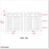 Black Colour 3.3M wide Quality Aluminium Double swing Gates in New Zealand.