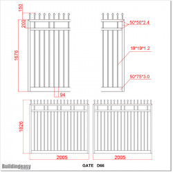 4M Wide Aluminium Swing Gate with Spear Heads For Best Price in Auckland.