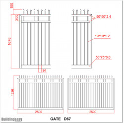 5M Wide Aluminium Swing Gate with Spear Heads For Best Price in Auckland.