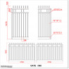 5.4M Wide Aluminium Swing Gate with Spear Heads For Best Price in Auckland.