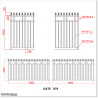 1.5M High Aluminium Flat Top Swing Gates 5.8M Wide in Auckland.