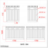 1.2M High Aluminium Flat Top Swing Gates 3.5M Wide in Auckland.