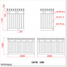 1.2M High Aluminium Flat Top Swing Gates 4.0M Wide in Auckland.