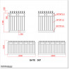 1.2M High Aluminium Flat Top Swing Gates 5.0M Wide in Auckland.