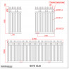 Gate is 4700mm wide and gate height is 1830mm. Gate top is fitted with spears
