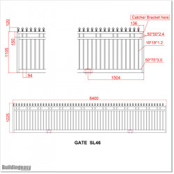 6.4M Wide and 1.2M High Sliding Gate Spear Heads Fitted in Auckland.