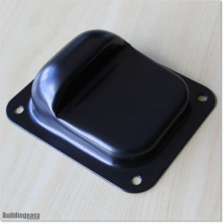 Gate stopper for swing gates to stop at closed or opened positions. Powder coated in black.
