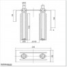 Two Roller Guide With Steel Bracket and Two 150mm Large Rollers.