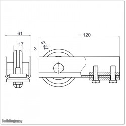 This fits to our Aluminium cantilever Channel. This fits to the end of the channel.