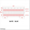 Aluminium 3.2 Wide Gate 1.5MHeight Flat Top Covered Sliding Gate