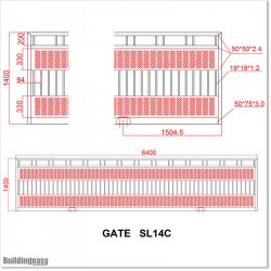 5.8M Wide Aluminium Sliding Gate 1.5M High Plates Fitted For More Privacy.