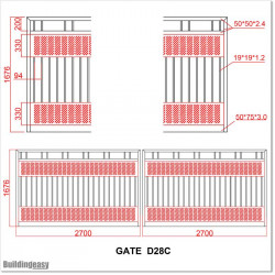 5.4 M wide Aluminium Swing Gate with the Best Quality and For Best Price