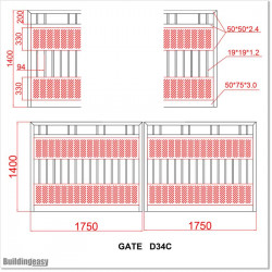 1.5 M High Double Swing Gates With Plates Fitted For 3.6 M Gap in Auckland.