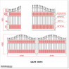 Arch Top Aluminium Double Swing Gate 1.8M High and 5.4M Wide.