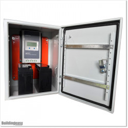 Metal wall mount enclosure outer dimensions 300 X 400 X 250 mm. IP 65 waterproof rating