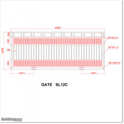 Black Flat Top Sliding Gates 4.2M Wide & 1.7M High Covered With Plates