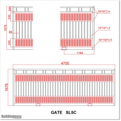 Plates Fitted 4.7M Wide and 1.7M High Flat Top Sliding Gate in Auckland