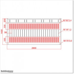 Aluminium Black Colour 1.2 M High Double Swing Gates with 3M Width.