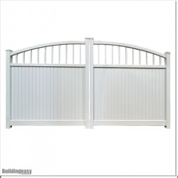 Aluminium Tongue and Groove Gate. Gate is 3.0M wide and gate height is 1.75M. Gate colour is Pure White (RAL9010)